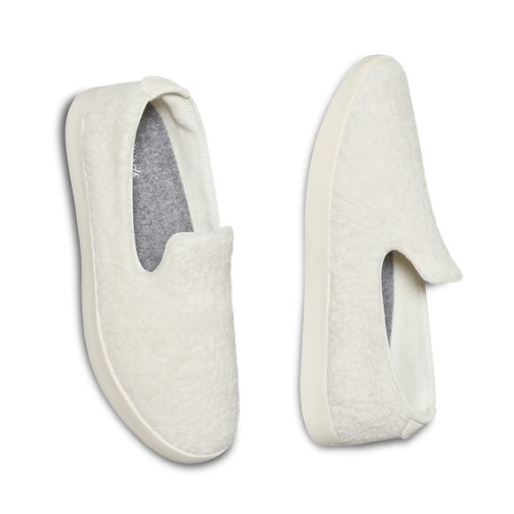 NWT Allbirds Men's Natural White Wool Lounger Fluff Slip On Sneakers Size 9 - Picture 4 of 10